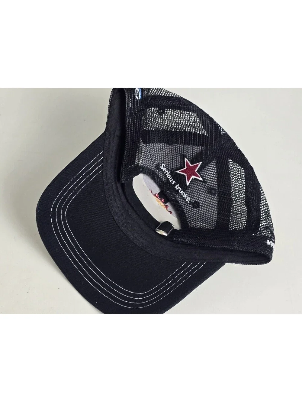Western Star Trucks Mesh Hat Cap Strapback Black Adjustable Bluetec New